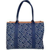 ALVIERO MARTINI - Borsa Shopping logata in denim, Blue Jeans